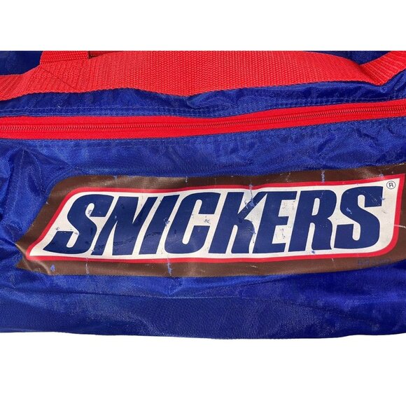 Snickers Athletic Soccer Football Duffel Sport Bag Vtg 1990 Candy Advertisement - Picture 7 of 11